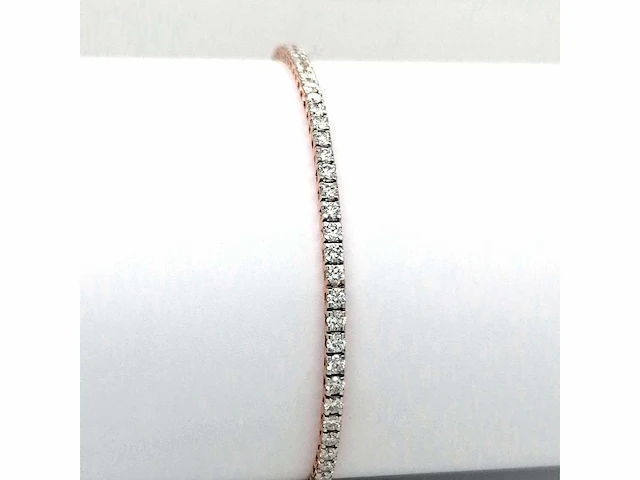 14 krt. rose gouden tennis armband met diamanten 2,22 crt. - afbeelding 5 van  6