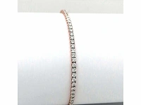 14 krt. rose gouden tennis armband met diamanten 2,22 crt. - afbeelding 5 van  6