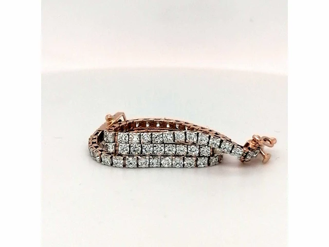 14 krt. rose gouden tennis armband met diamanten 2,22 crt. - afbeelding 6 van  6