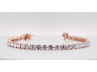 14 krt rosé gouden tennisarmband met natuurlijke diamant 15,55 crt - afbeelding 3 van  5
