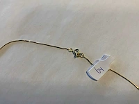14 krt rosé, wit- en geelgouden collier - afbeelding 4 van  4