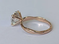 14 krt. roségouden ring met 3,04 crt. diamant - afbeelding 4 van  7