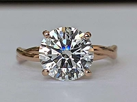 14 krt. roségouden ring met 3,04 crt. diamant - afbeelding 5 van  7