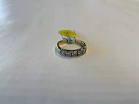 14 krt wit- en geelgouden rijring - afbeelding 3 van  4