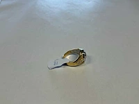 14 krt wit- en geelgouden ring - afbeelding 3 van  4