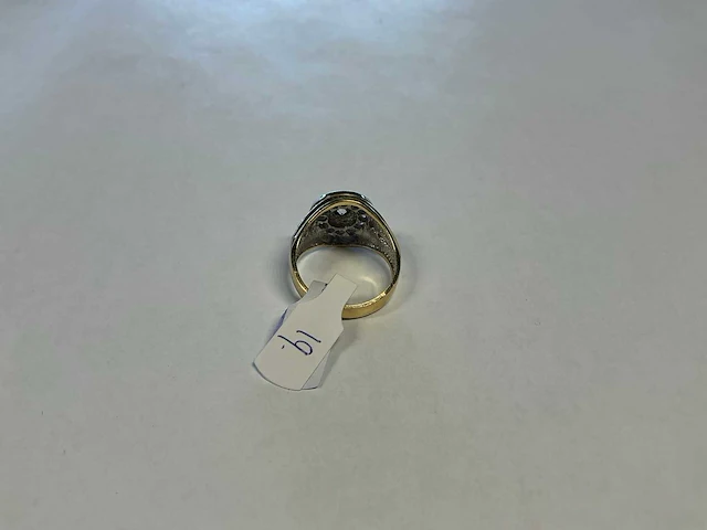 14 krt wit- en geelgouden ring - afbeelding 4 van  4