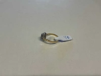14 krt wit- en geelgouden ring - afbeelding 2 van  3