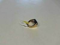 14 krt wit- en geelgouden ring - afbeelding 3 van  4
