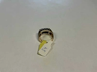 14 krt wit- en geelgouden ring - afbeelding 4 van  4