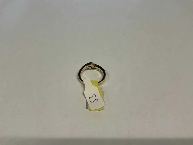 14 krt wit- en geelgouden ring - afbeelding 4 van  4
