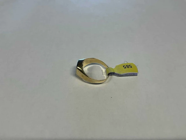 14 krt wit- en geelgouden ring - afbeelding 2 van  3