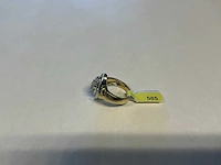 14 krt wit- en geelgouden ring - afbeelding 2 van  3