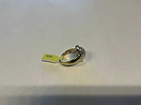 14 krt wit- en geelgouden ring - afbeelding 3 van  3