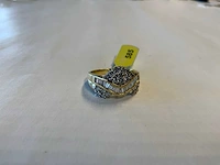 14 krt wit- en geelgouden ring - afbeelding 3 van  4