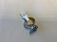 14 krt wit- en geelgouden ring - afbeelding 4 van  4