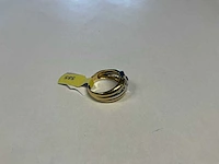 14 krt wit- en geelgouden ring - afbeelding 3 van  3