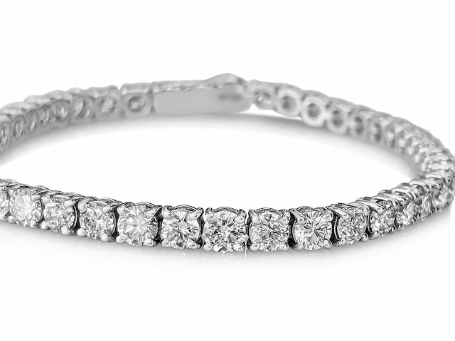 14 krt. wit gouden armband 49 diamanten 8,69 crt. - afbeelding 3 van  12