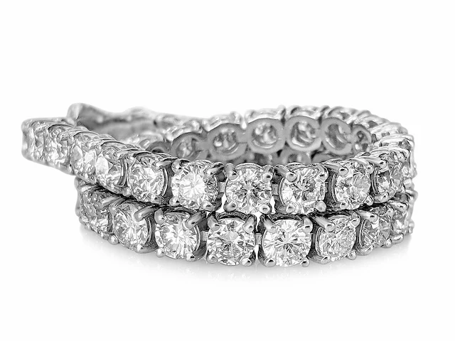 14 krt. wit gouden armband 49 diamanten 8,69 crt. - afbeelding 11 van  12