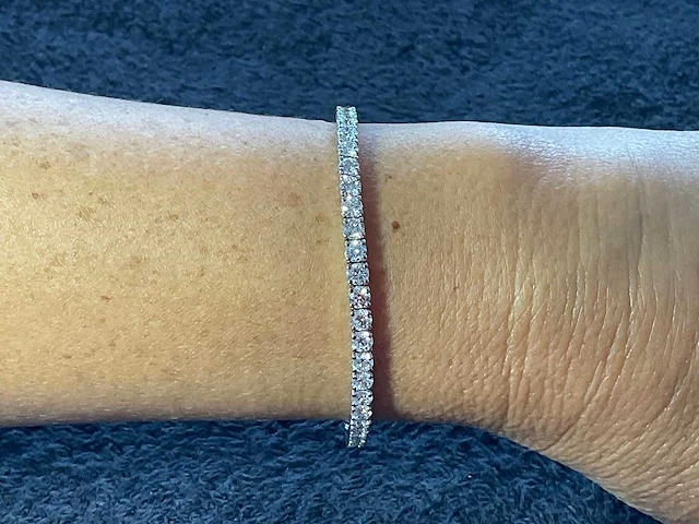 14 krt. wit gouden armband 49 diamanten 8,69 crt. - afbeelding 12 van  12