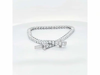 14 krt. wit gouden armband met diamant 5,49 crt. - afbeelding 5 van  10