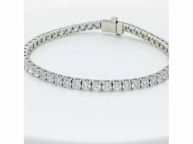 14 krt. wit gouden armband met diamant 5,49 crt. - afbeelding 6 van  10