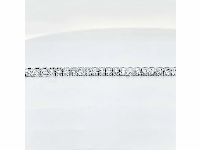 14 krt. wit gouden armband met diamant 5,49 crt. - afbeelding 7 van  10