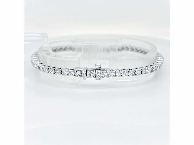 14 krt. wit gouden armband met diamant 5,49 crt. - afbeelding 8 van  10