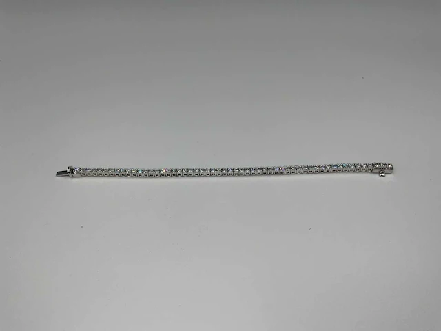 14 krt. wit gouden armband met diamant 5,49 crt. - afbeelding 6 van  15