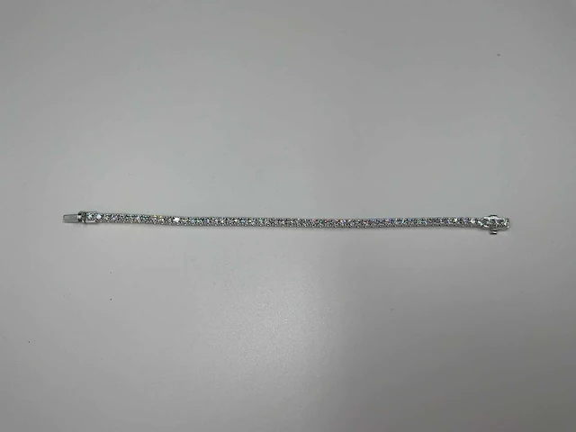 14 krt. wit gouden armband met diamant 5,49 crt. - afbeelding 7 van  15