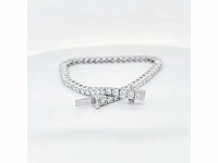 14 krt. wit gouden armband met diamant 5,49 crt. - afbeelding 11 van  15