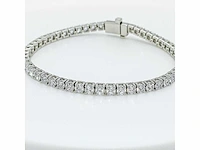 14 krt. wit gouden armband met diamant 5,49 crt. - afbeelding 12 van  15