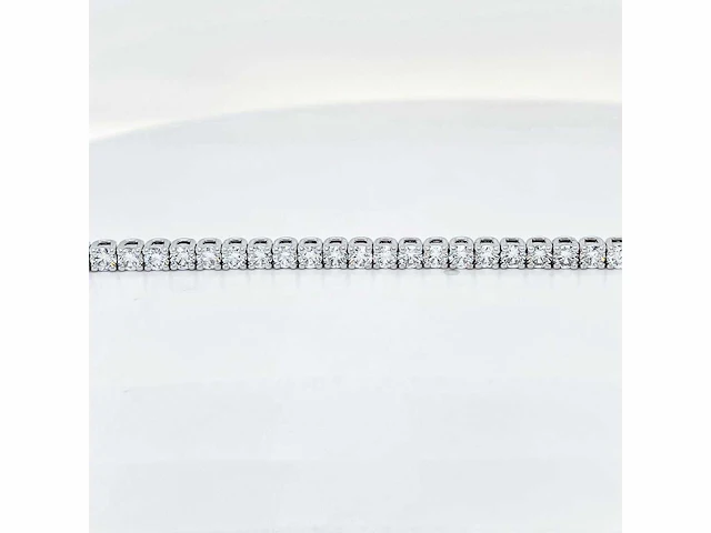 14 krt. wit gouden armband met diamant 5,49 crt. - afbeelding 13 van  15