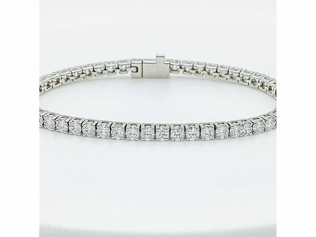 14 krt. wit gouden armband met diamant 5,49 crt. - afbeelding 15 van  15