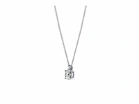 14 krt. wit gouden ketting met hanger met diamant 2,59 crt. - afbeelding 4 van  5