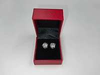 14 krt. wit gouden oorstekers met diamant 5,16 crt. - afbeelding 9 van  9