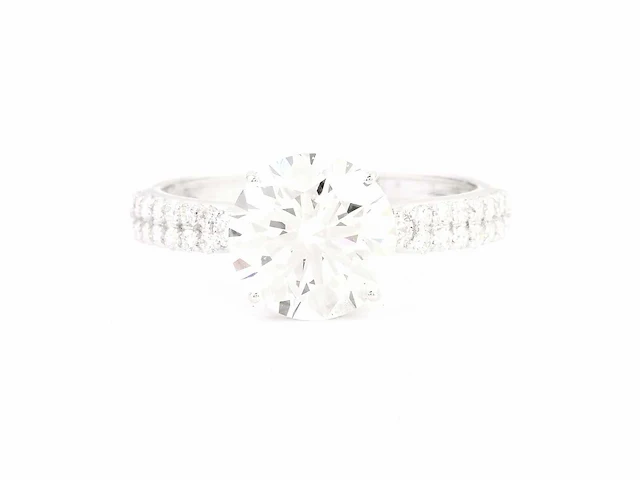 14 krt. wit gouden ring 3,18 crt diamanten - afbeelding 1 van  6