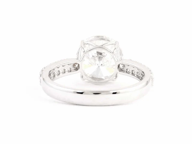14 krt. wit gouden ring 3,18 crt diamanten - afbeelding 4 van  6