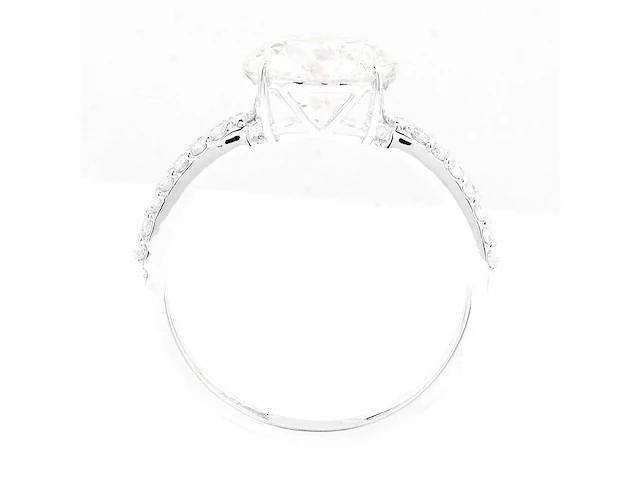 14 krt. wit gouden ring 3,18 crt diamanten - afbeelding 6 van  6