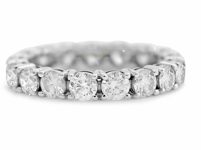 14 krt wit gouden ring met 19 natuurlijke diamant 2.09 crt - afbeelding 1 van  7