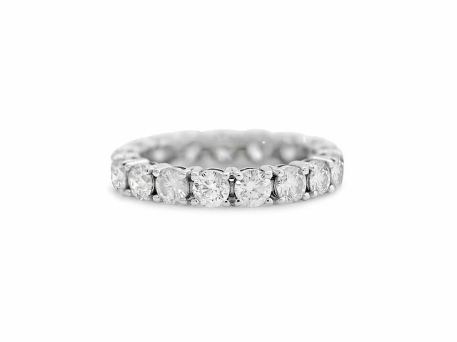 14 krt wit gouden ring met 19 natuurlijke diamant 2.09 crt - afbeelding 1 van  6