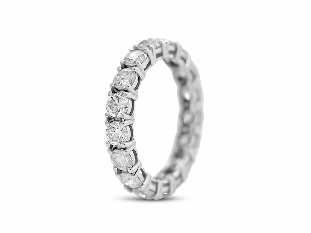 14 krt wit gouden ring met 19 natuurlijke diamant 2.09 crt - afbeelding 2 van  6