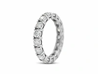 14 krt wit gouden ring met 19 natuurlijke diamant 2.09 crt - afbeelding 2 van  6