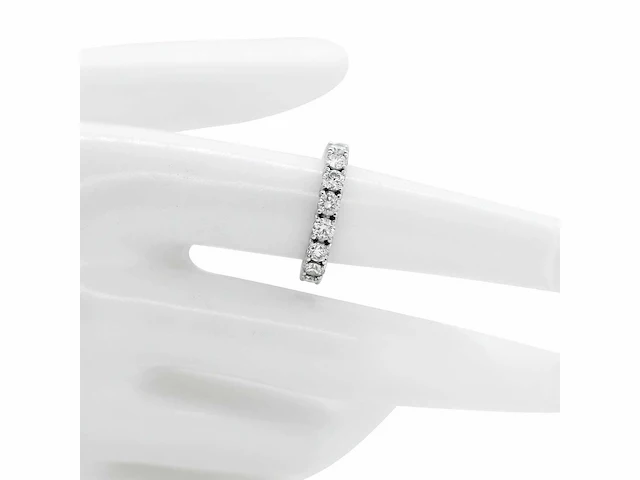 14 krt wit gouden ring met 19 natuurlijke diamant 2.09 crt - afbeelding 4 van  6