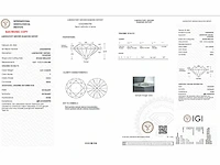 14 krt wit gouden ring met 3,51 crt. diamant f-vvs2 met certificaat - afbeelding 2 van  7