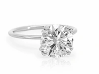 14 krt wit gouden ring met 3,51 crt. diamant f-vvs2 met certificaat - afbeelding 7 van  7