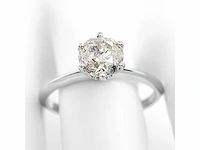 14 krt. wit gouden ring met diamant 1,02 crt. naturel - afbeelding 4 van  7
