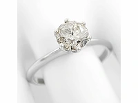 14 krt. wit gouden ring met diamant 1,02 crt. naturel - afbeelding 6 van  7