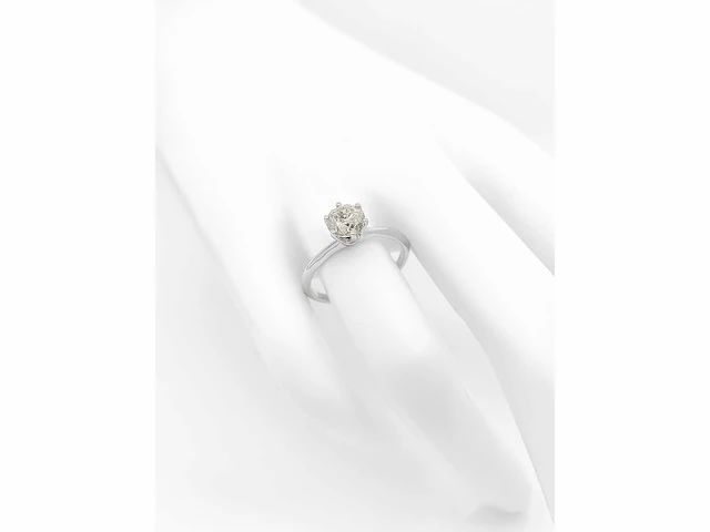 14 krt. wit gouden ring met diamant 1,02 crt. naturel - afbeelding 7 van  7