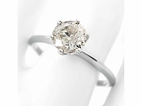 14 krt. wit gouden ring met diamant 1,02 crt. naturel - afbeelding 1 van  11