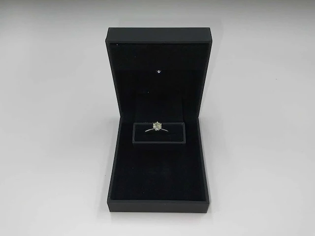 14 krt. wit gouden ring met diamant 1,02 crt. naturel - afbeelding 5 van  11